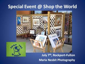 Special Event at Shop the World July 7th
